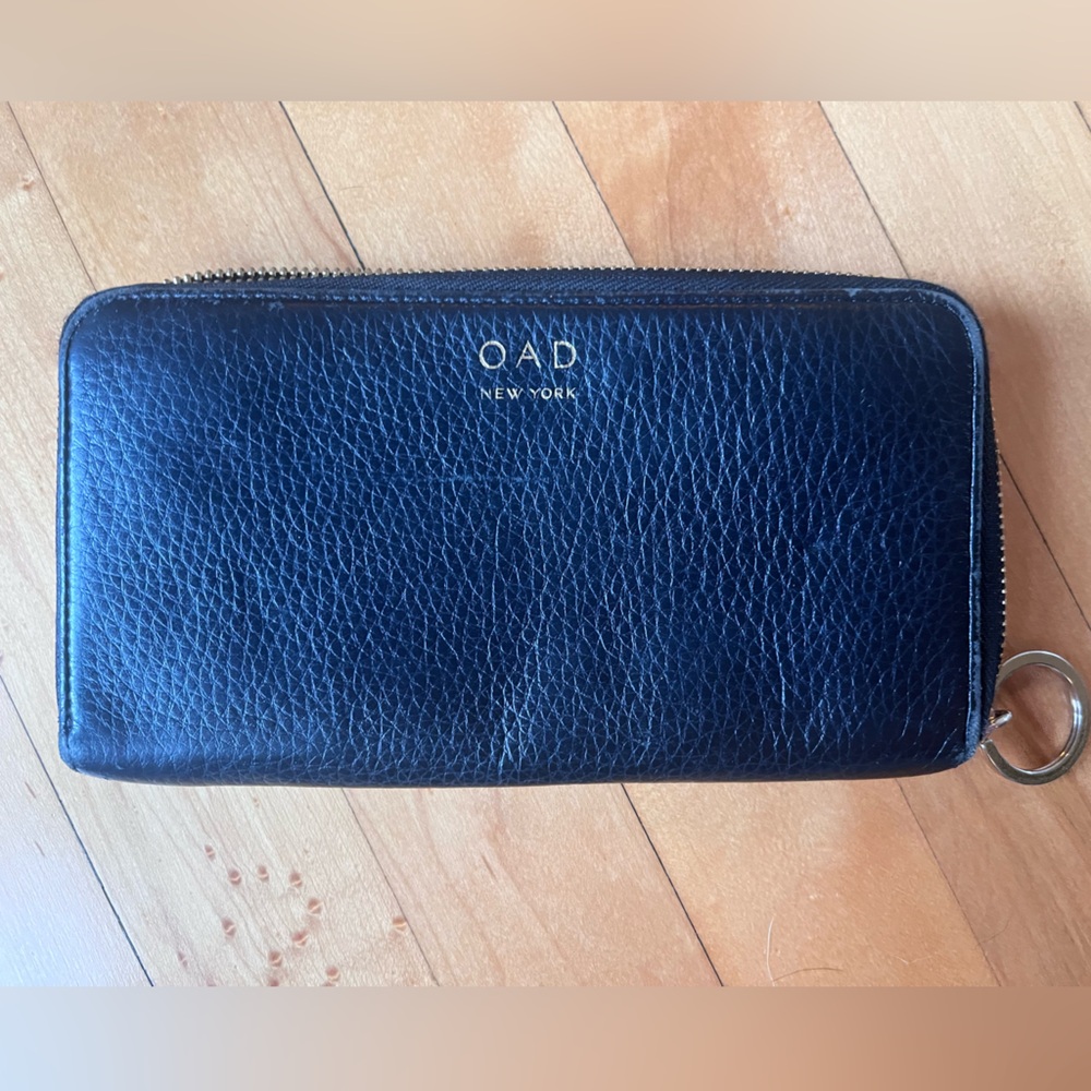 OAD New York Full Zip Leather Wallet Black
